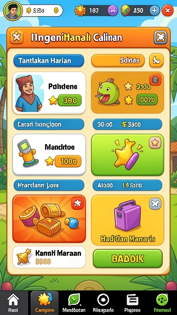 987up - Menu pengaturan yang mudah dan intuitif untuk digunakan.