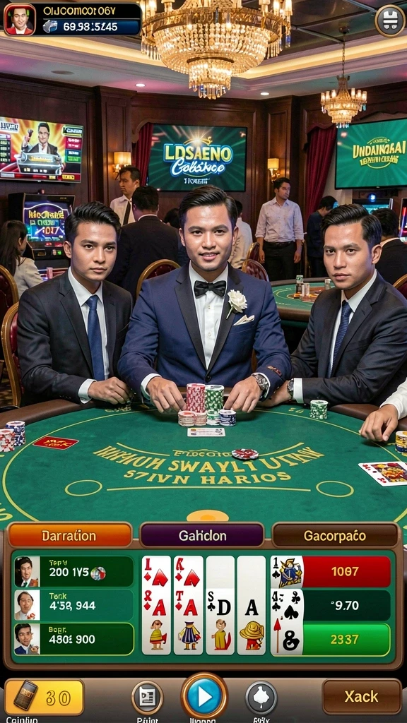 rajapamen - Tangkapan layar karakter utama yang siap bertempur.